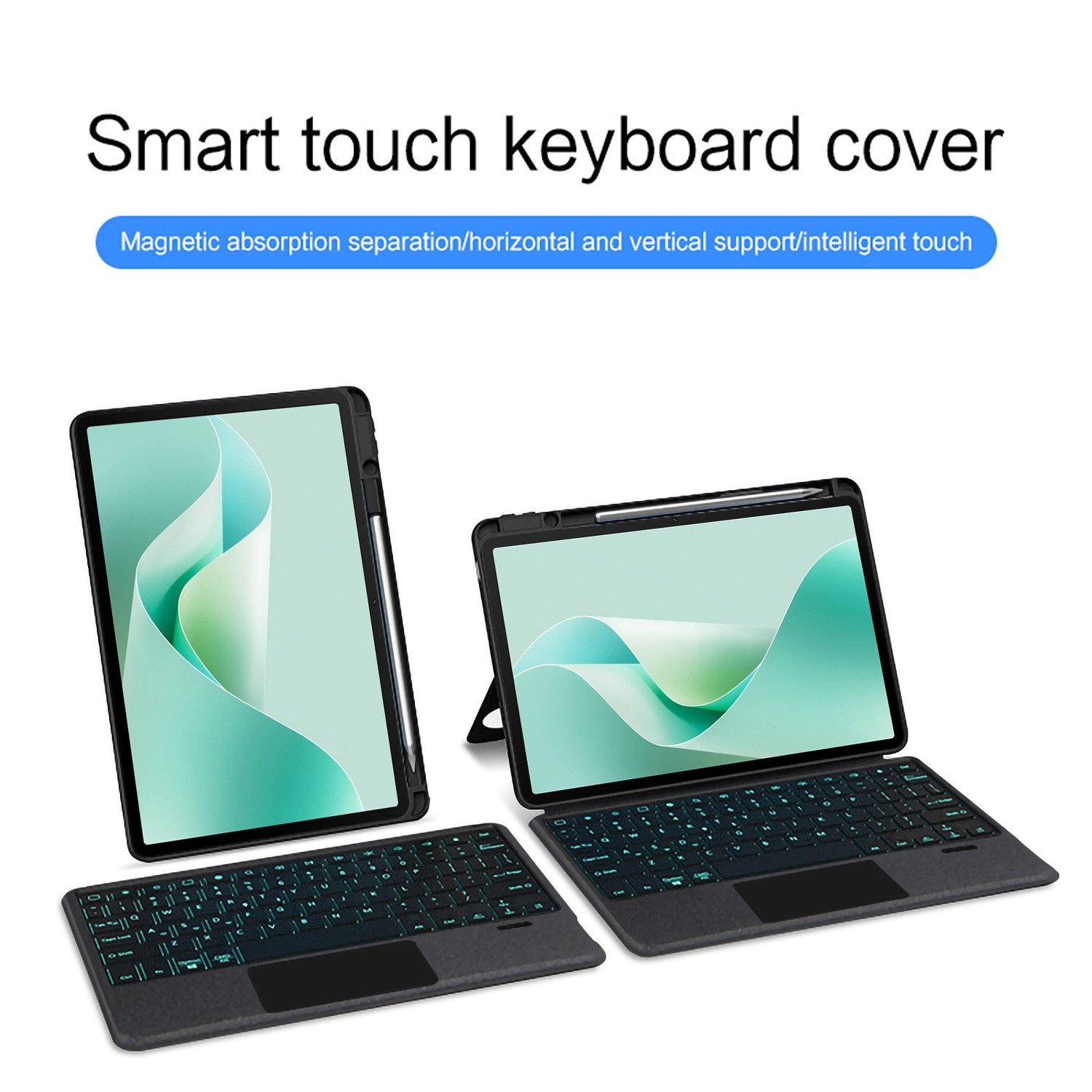 2-in-1 backlit wireless keyboard case For Samsung galaxy tab A9 plus SM X210 X215 tablet cover