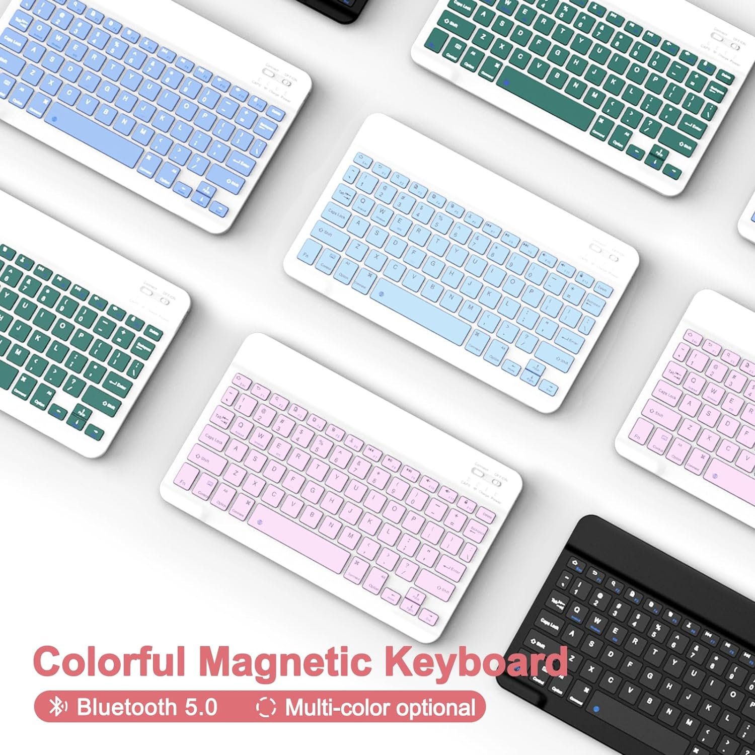 Slim Stand Magnetic Detachable Wireless Keyboard Cover Case For Samsung Galaxy Tab A9 Plus 11 Inch 2023 Model with S Pen Holder