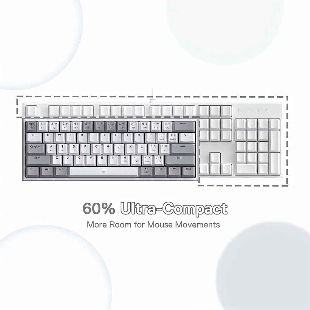 E-YOOSO Redragon K617 60% Gaming Mechanical Wired Keyboards RGB Backlight Gaming Keyboards gaming computer hardware & software