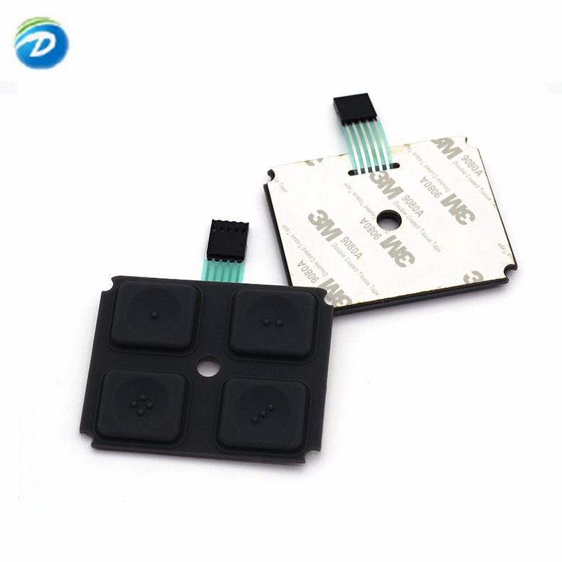 Deson Customized LED Keyboard with Transparent Window for Light Transmittance Waterproof Rubber Membrane Panel