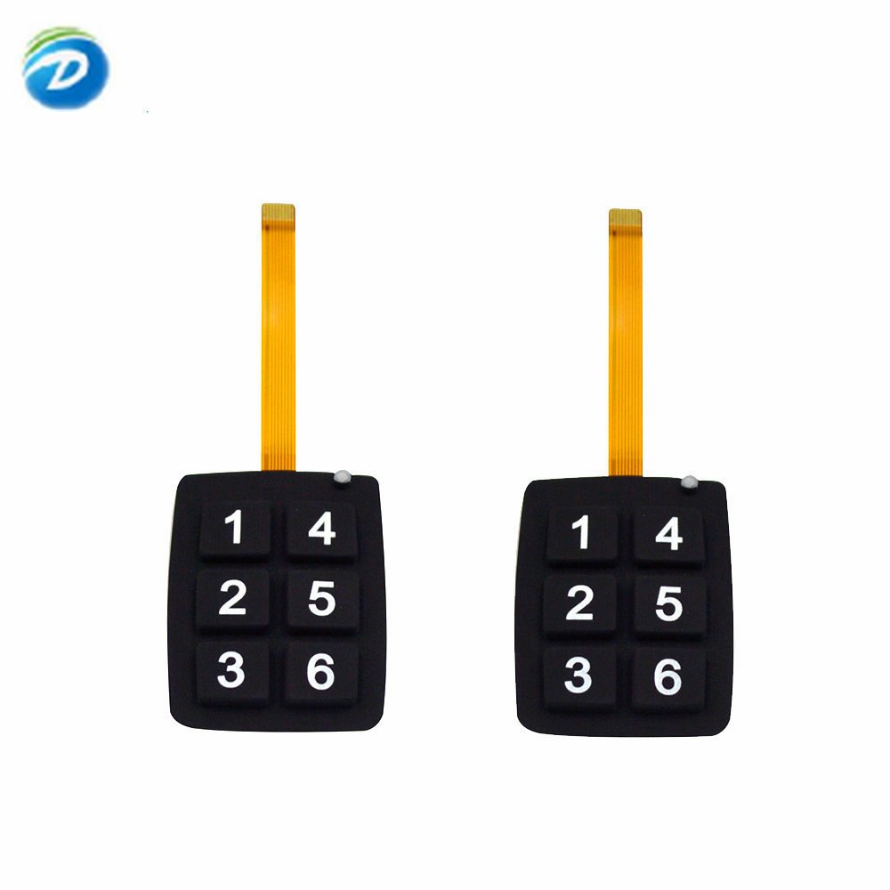 Deson Customized LED Keyboard with Transparent Window for Light Transmittance Waterproof Rubber Membrane Panel
