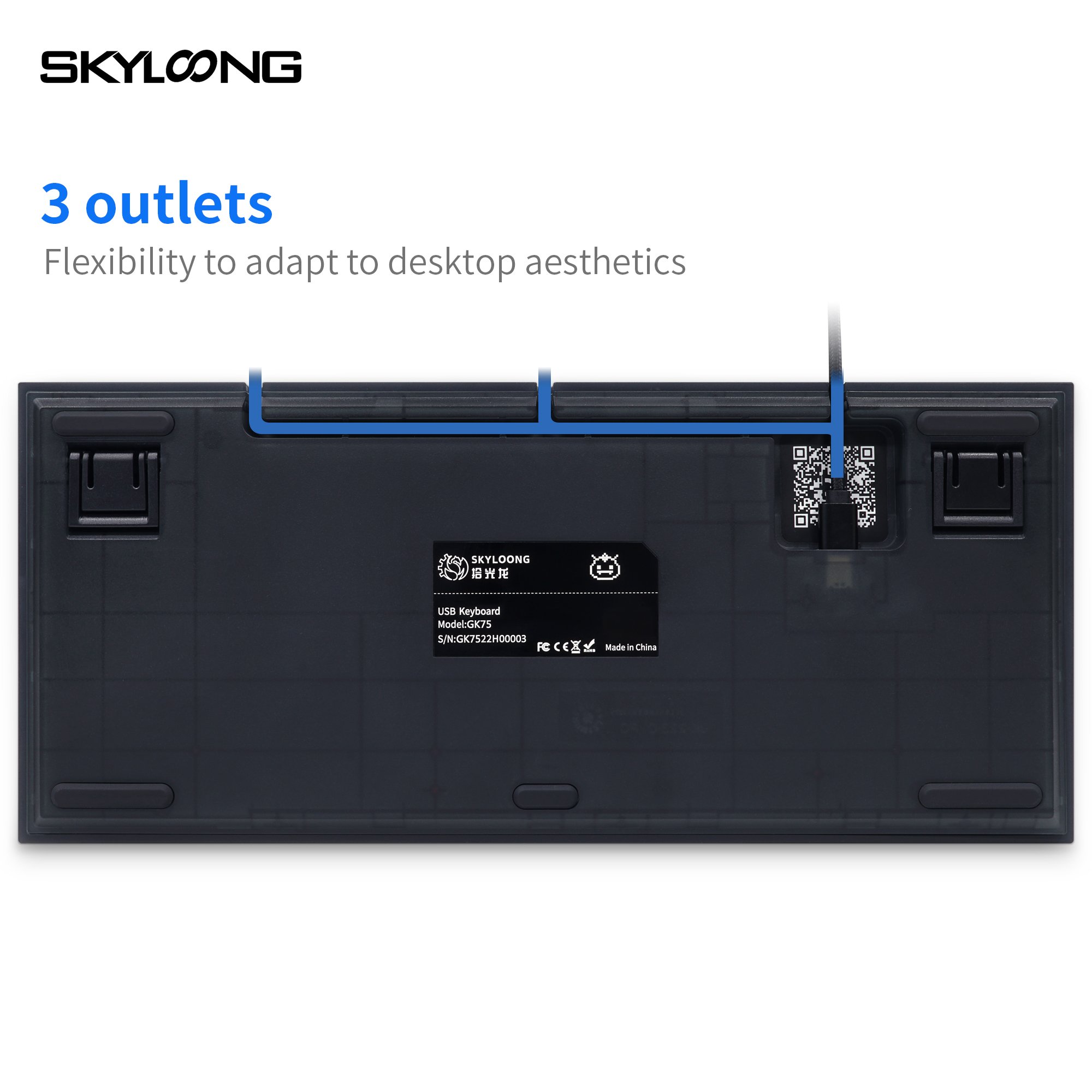 Skyloong GK75 newest hotswap transparent RGB 75% optical switch PBT keycaps gaming mechanical keyboard