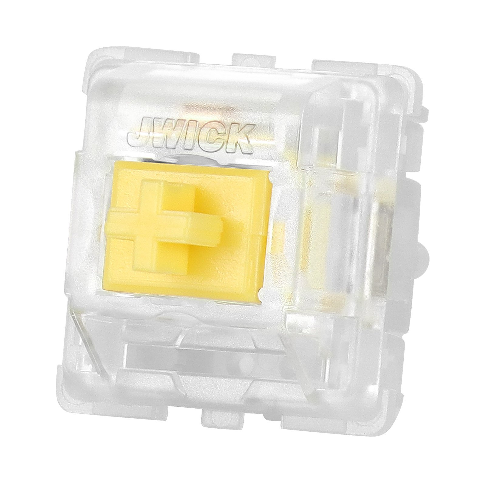 JWICK Mechanical Keyboard Linear Switch 65g with Clear Housing Yellow Stem JWK Linear KeySwitches for DIY Gaming Keyboard