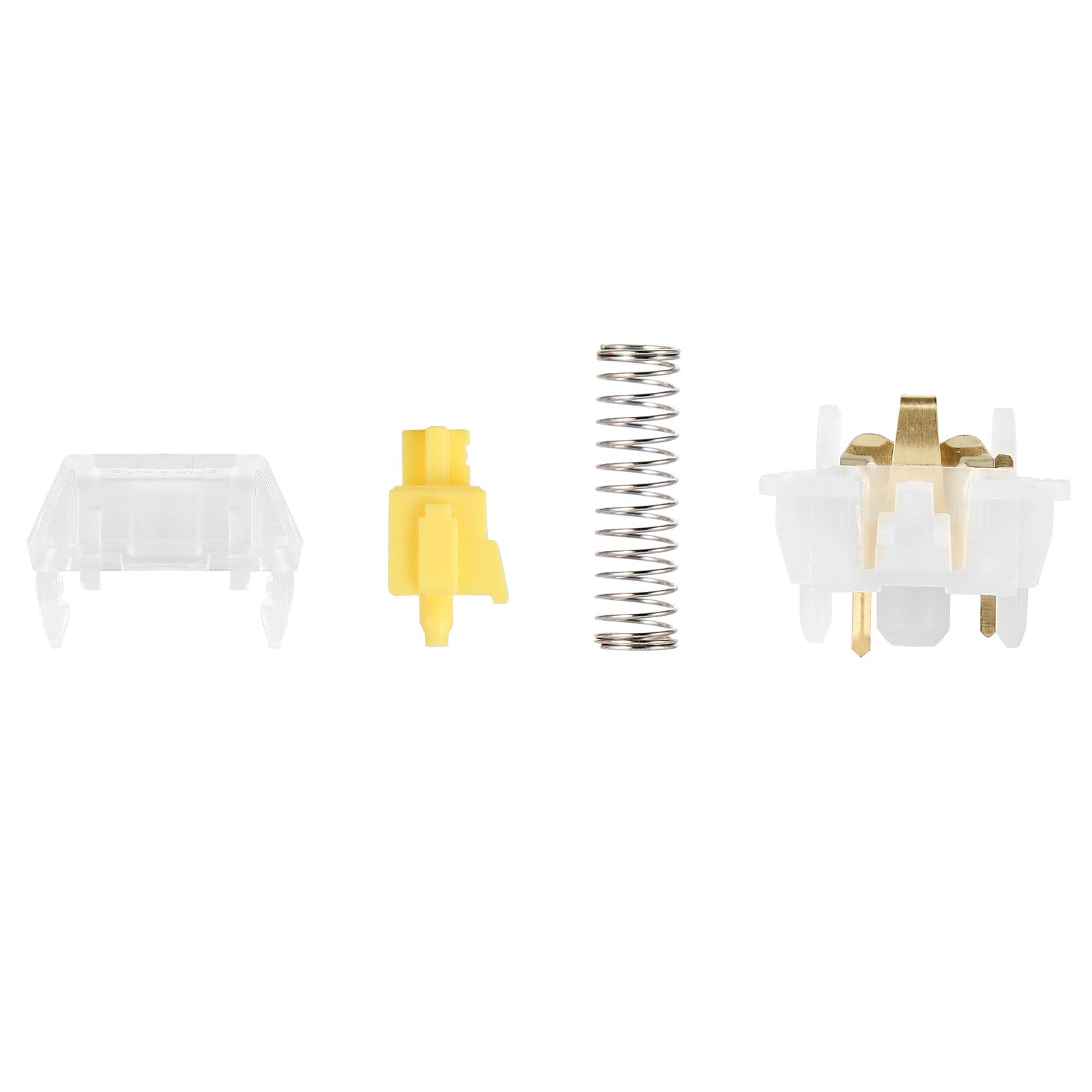 JWICK Mechanical Keyboard Linear Switch 65g with Clear Housing Yellow Stem JWK Linear KeySwitches for DIY Gaming Keyboard