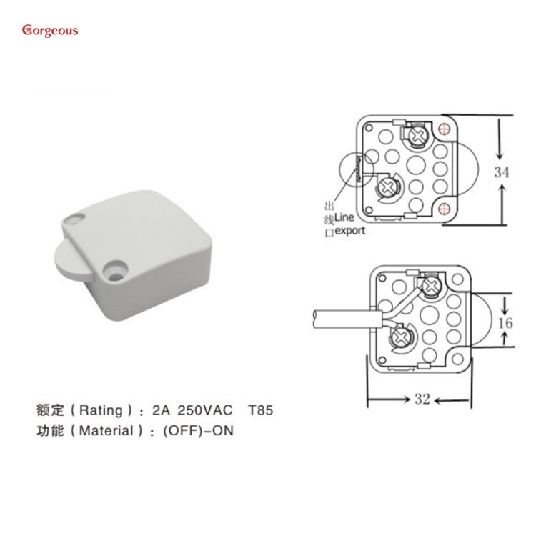 price push button electrical switch normally open cabinet electric momentary for wardrobe kitchen cabinet led light