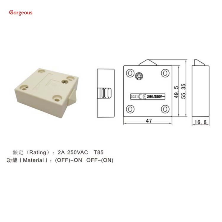 price push button electrical switch normally open cabinet electric momentary for wardrobe kitchen cabinet led light