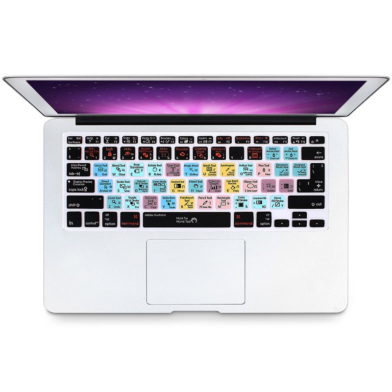Ado be Illustrator AI Hotkeys silicone keyboard skin Protector Custom For macbook 13 15 laptop russian keyboard cover