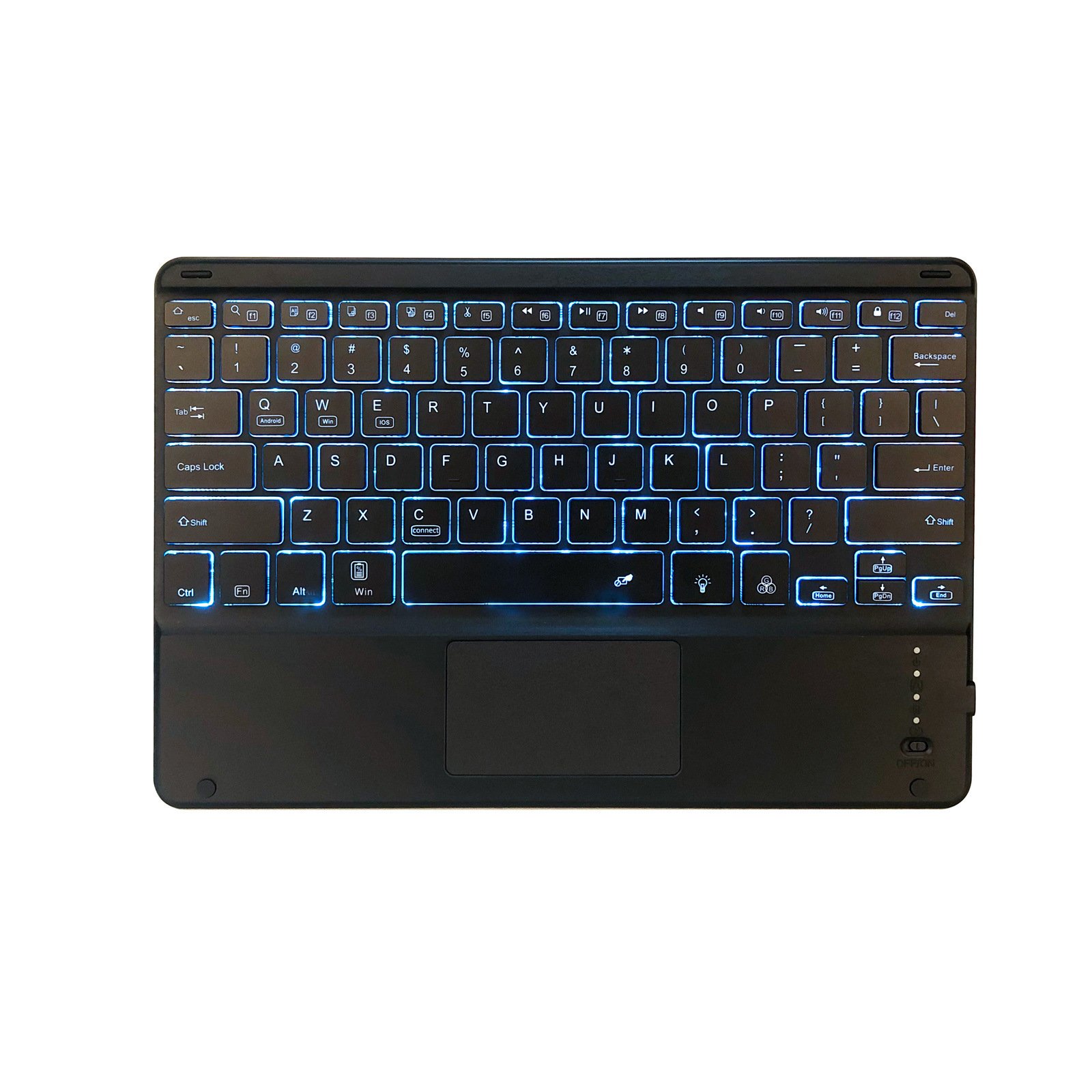10 12 inch Wireless keyboard with Touchpad for ipad Samsung Tab s9 thinkpad Redmi Pad Backlit Bluetooth Tablet Keyboard