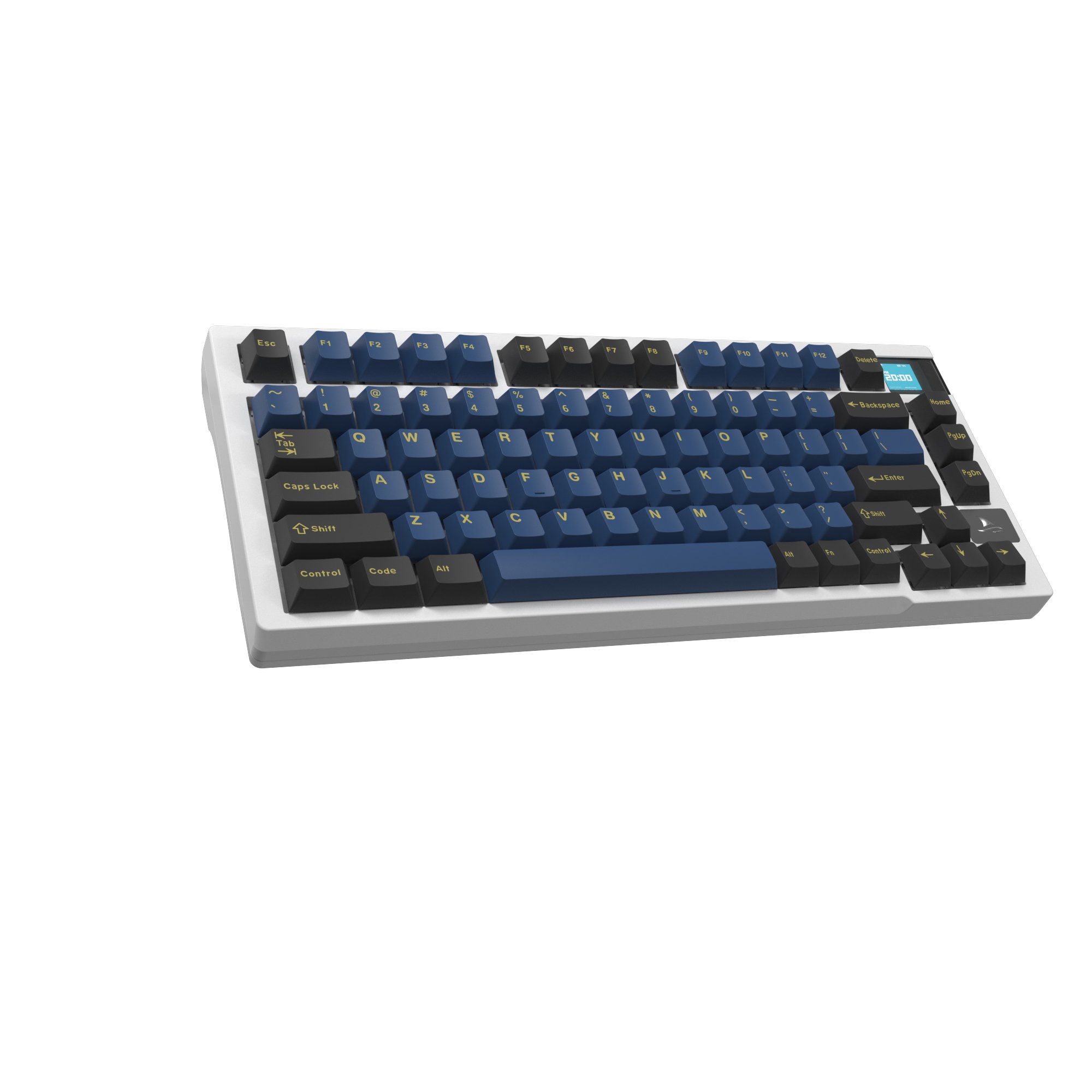 Darmoshark K8 Trio-mode Mechanical gaming Keyboard RGB Hot-Swap Gateron Ever free switch 75% layout 81 keys with screen Customs