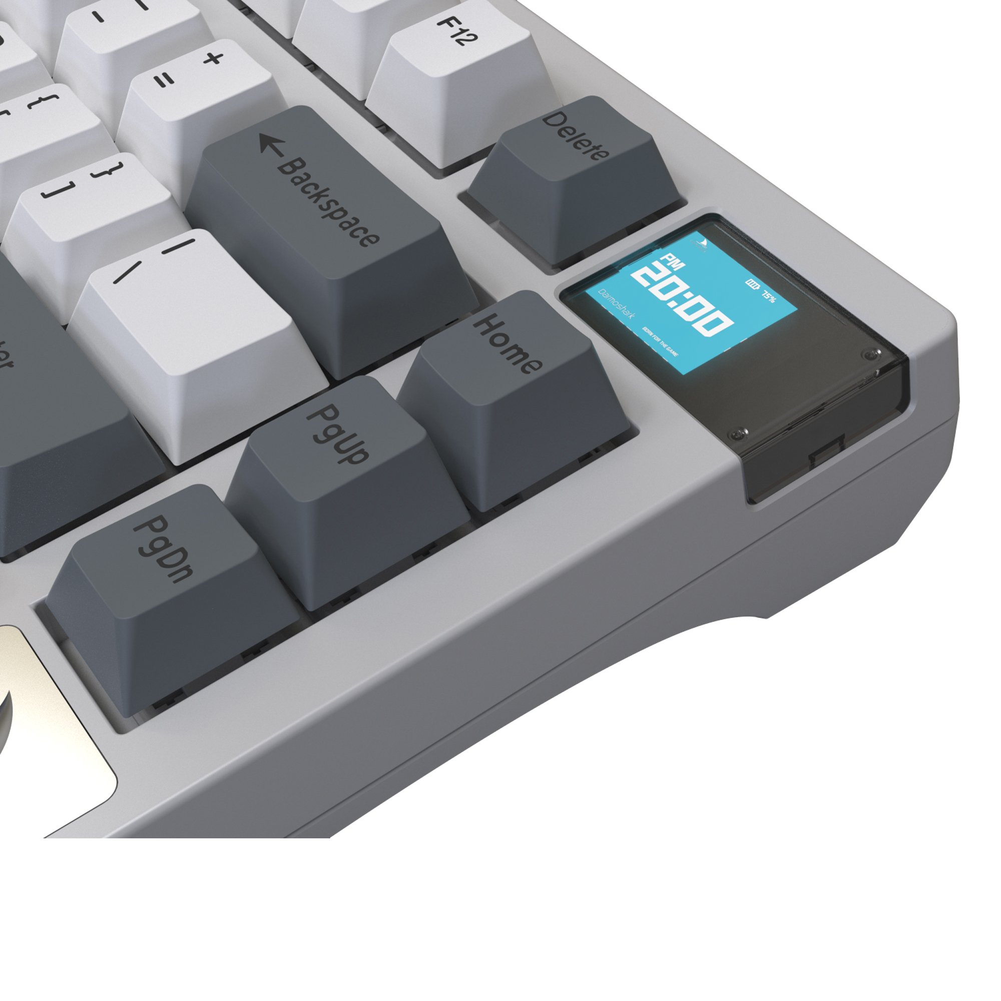 Darmoshark K8 Trio-mode Mechanical gaming Keyboard RGB Hot-Swap Gateron Ever free switch 75% layout 81 keys with screen Customs