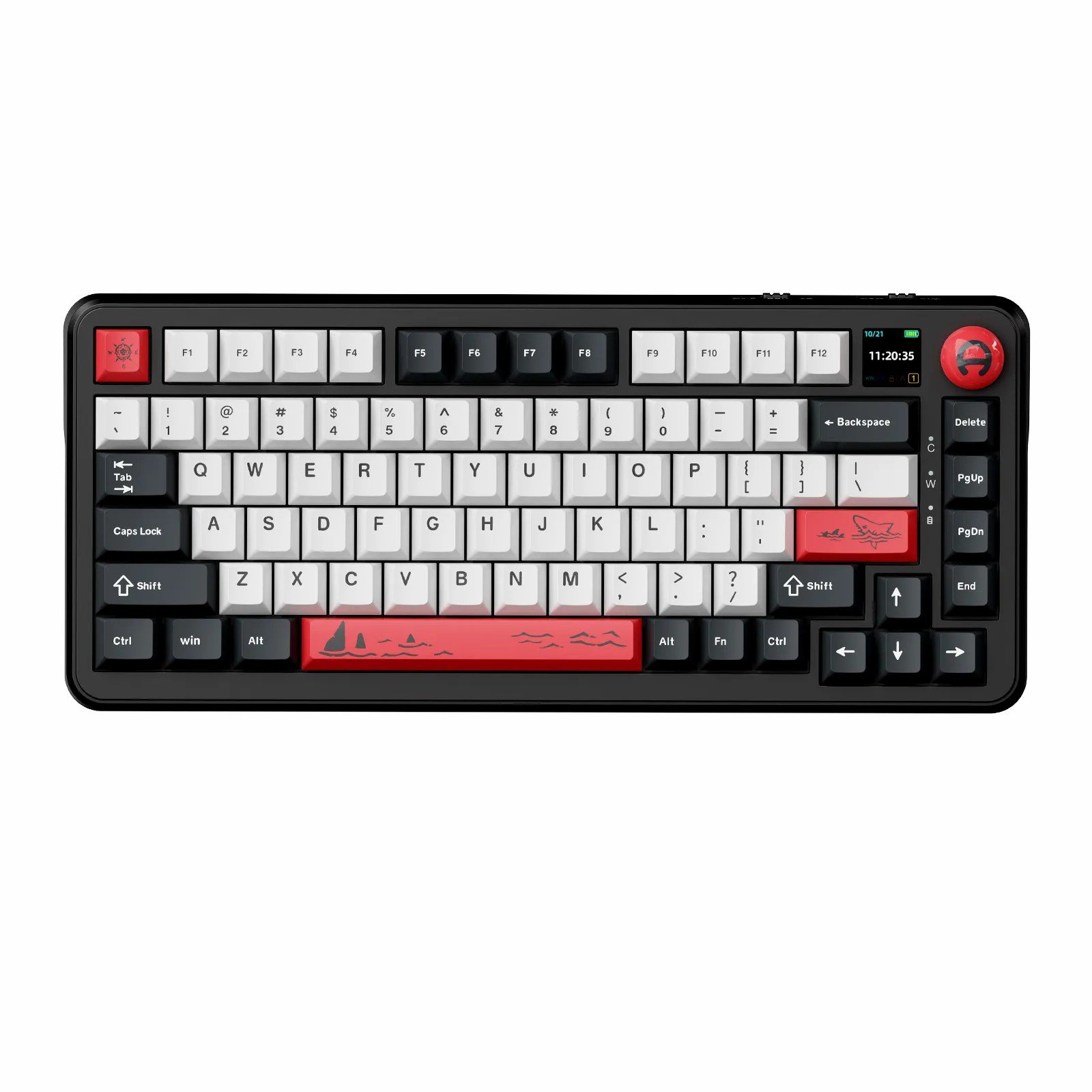 New Arrived Ajazz AK820MAX 75% Gasket Gaming BT Wired USB RGB 2.4G Wireless Mechanical keyboard with Screen