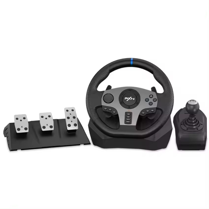 company Price For The New V9 Vibration Gaming Racing Wheel Set 900 Degree Racing Steering Wheel With Pedal And Gear Stick