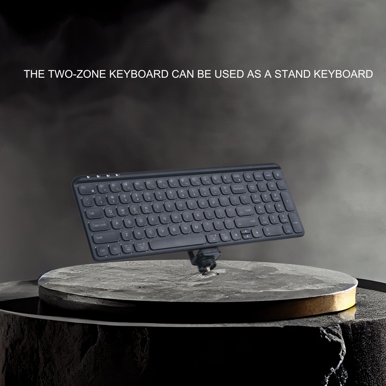 2024 new Private Dual Mode Wireless 2.4g Bluetooth Backlit Keyboard Multi-device Ultra Thin With double bracket