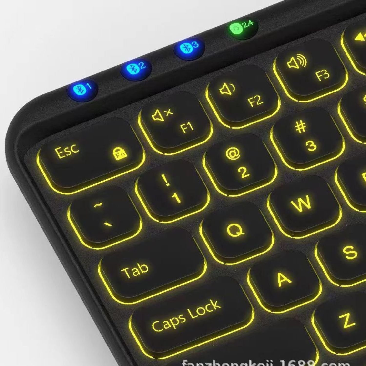 2024 new Private Dual Mode Wireless 2.4g Bluetooth Backlit Keyboard Multi-device Ultra Thin With double bracket