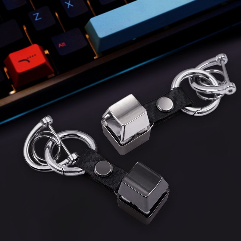 Keycap Switch 3D Wholesale Blank Custom Logo Metal Uv Printing Basement Square Keyboard Fidget Toy Keycap Mechanical Keychain