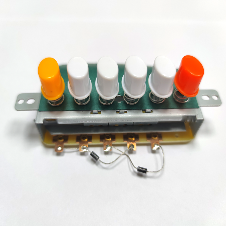 High Durability Home Appliances Electric Fan Parts 6Position Push Button Keyboard Switch