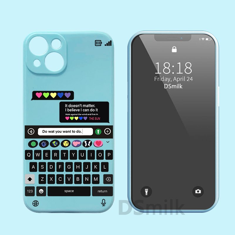 Keyboard Phone Case for iPhone 15 14 13 12 11 Pro XR X Xs Max 8 7 Mini Frosted Silicone Cases Soft Back Cover