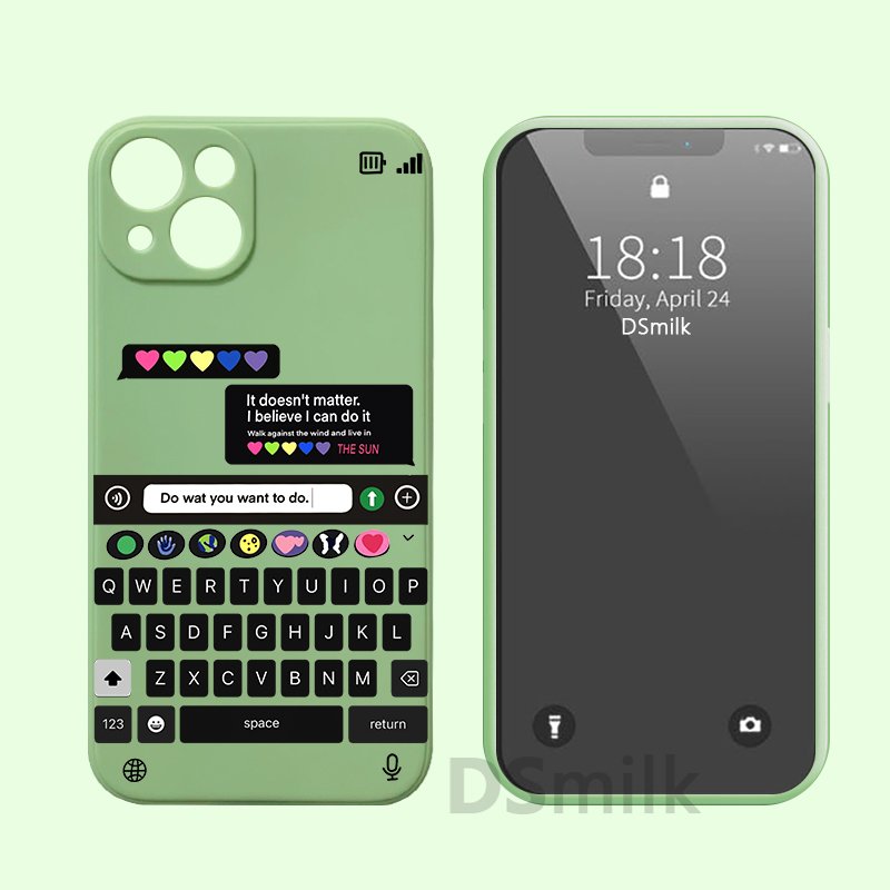 Keyboard Phone Case for iPhone 15 14 13 12 11 Pro XR X Xs Max 8 7 Mini Frosted Silicone Cases Soft Back Cover