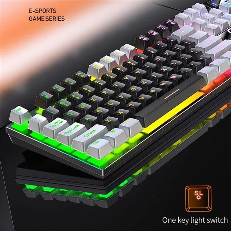 YINDIAO K500 Backlit Wired Gaming Keyboard Ambient Light Home Computer Keyboard