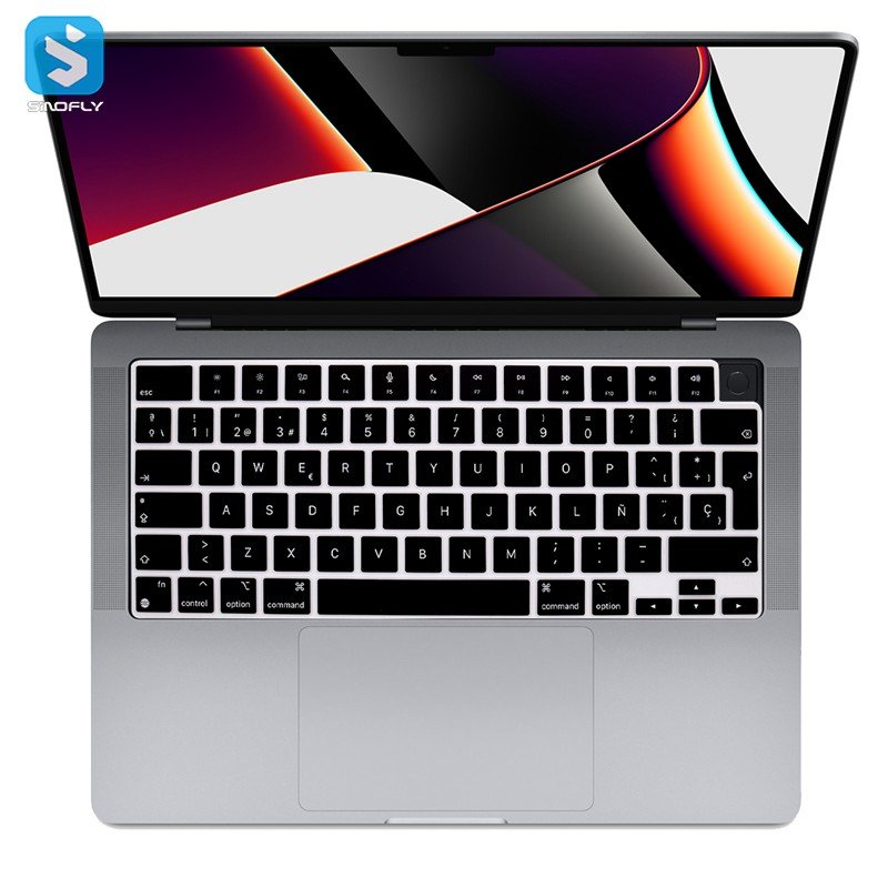 European standard English Spanish Arabic keyboard cover for Macbook Pro 16 A2485 Pro 14inch 2021(A2442) laptop keyboard cover