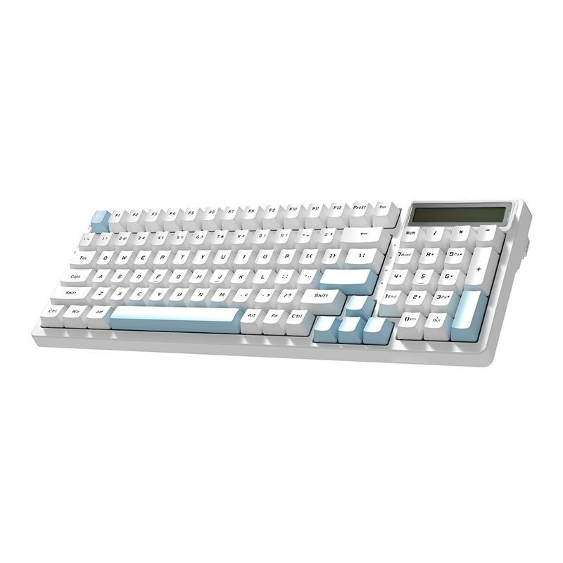 Custom 96 Keys Wired Or Wireless Bluetooth Three Mode Hot Swappable Mechanical Keyboard Cum Corpuscle Calculator