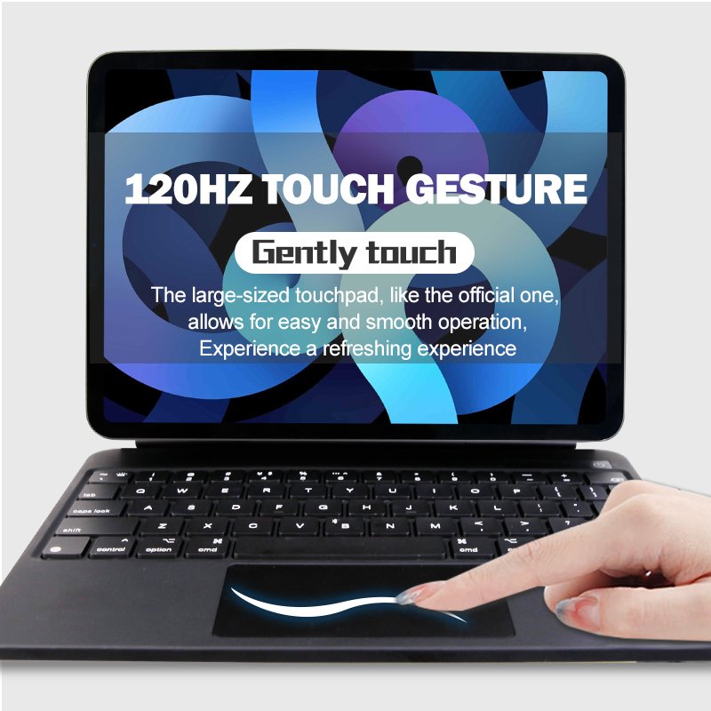 Custom Smart Trackpad Magic Keyboard Wireless Arabic English Keyboard Case for iPad Air 4/5 & 11 / 12.9 inch 2018 - 2022