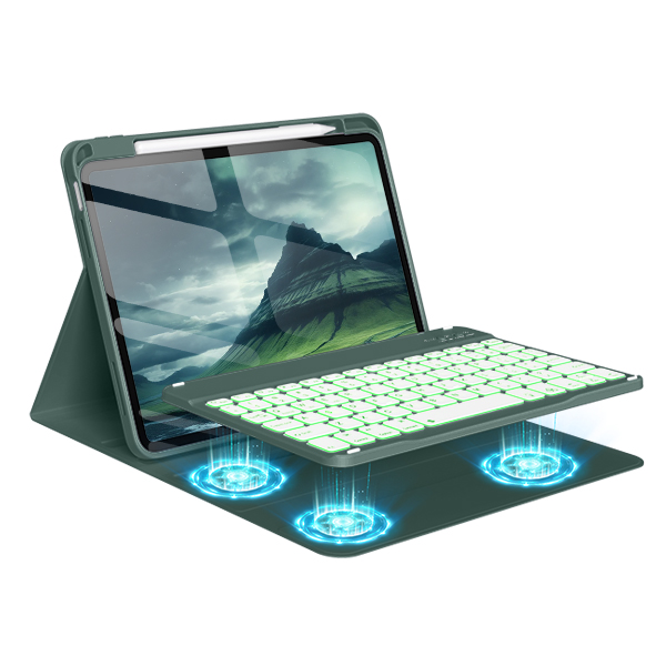 Kenke Portable Keyboard Case Color Match Backlit Wireless Bluetooth Connection Keyboard iPad Case For iPad 10th Gen 10.9 inch