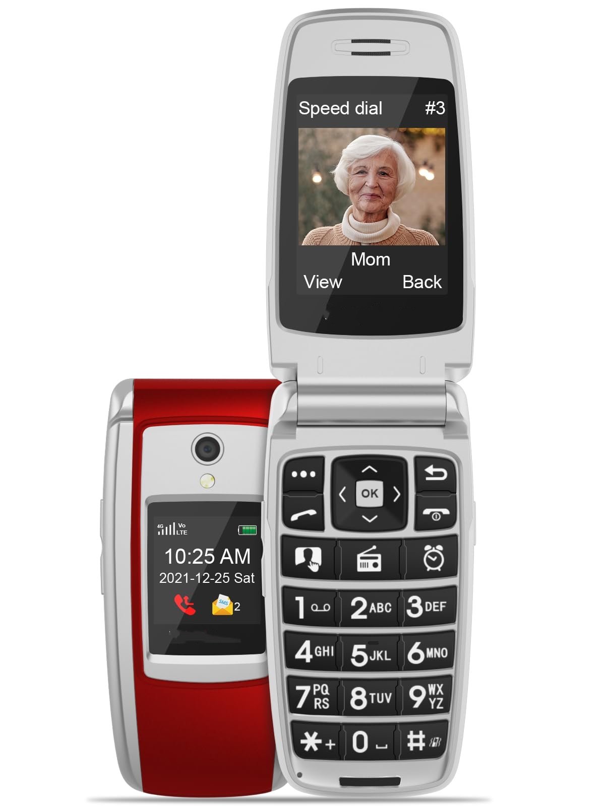 Senior Feature Keypad Flip Phone For Elder