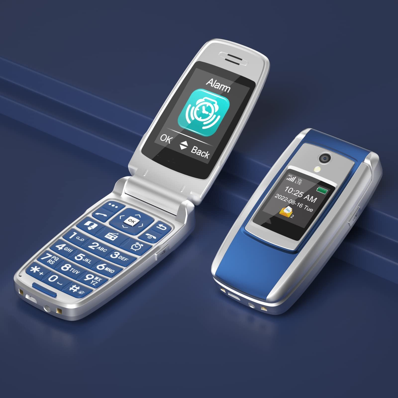 Senior Feature Keypad Flip Phone For Elder