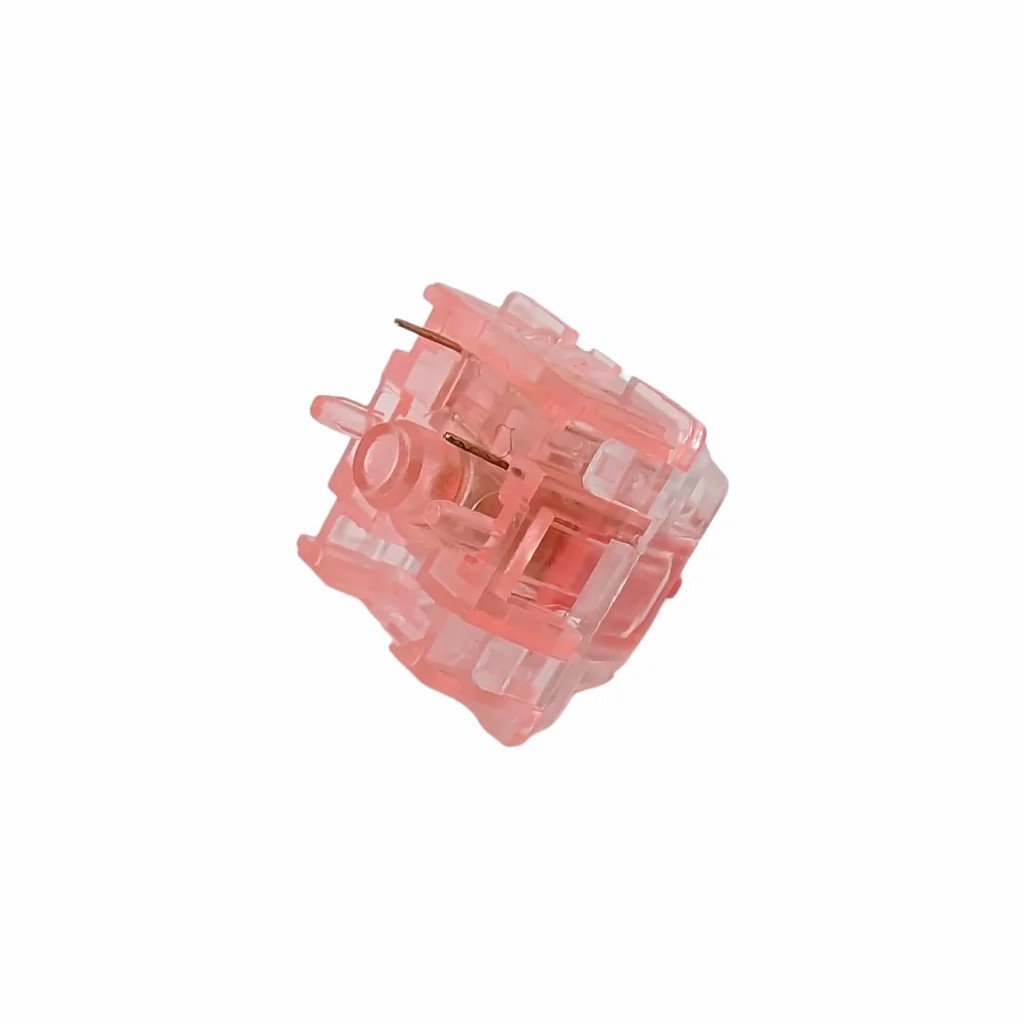 KTT Strawberry Linear 45g Switch for Mechanical Keyboard Factory Lubed 3/5-pin PC Nylon POM Gilded Long Spring Switch