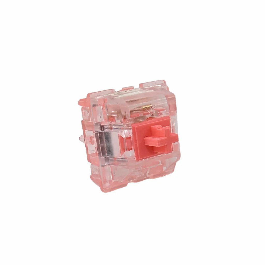 KTT Strawberry Linear 45g Switch for Mechanical Keyboard Factory Lubed 3/5-pin PC Nylon POM Gilded Long Spring Switch
