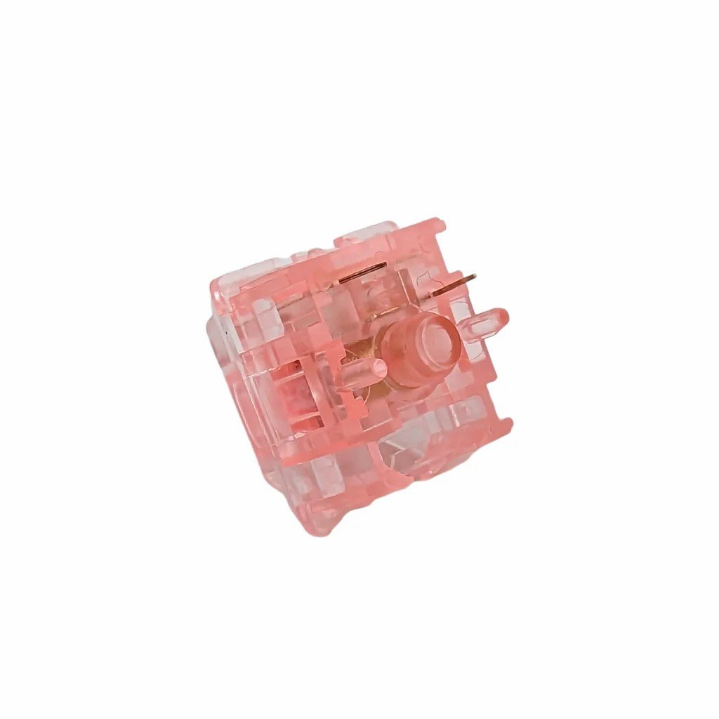 KTT Strawberry Linear 45g Switch for Mechanical Keyboard Factory Lubed 3/5-pin PC Nylon POM Gilded Long Spring Switch
