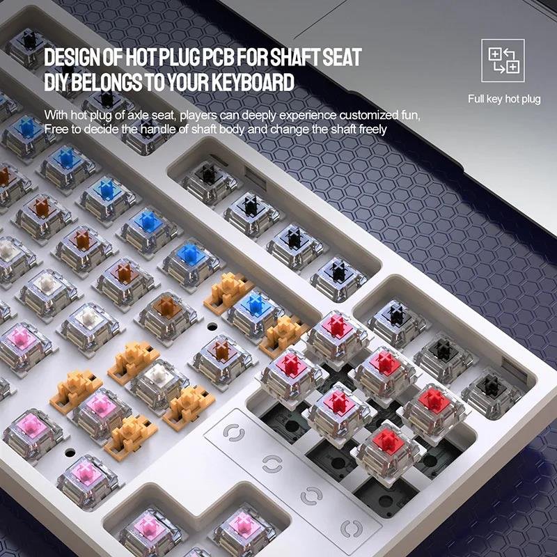 K87 Mechanical Keyboard Swappable KeyCaps Hot Swap RGB Switch Wired Keyboard 87 Keys Gamer Keyboard Gaming Accessories