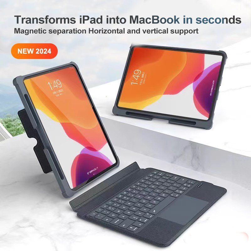 "New Hot Selling Magic Keyboard Travel Backlight Case BT5.3 Wireless BT Smart Trackpad Keyboard Cover for iPad pro12.9 inch "
