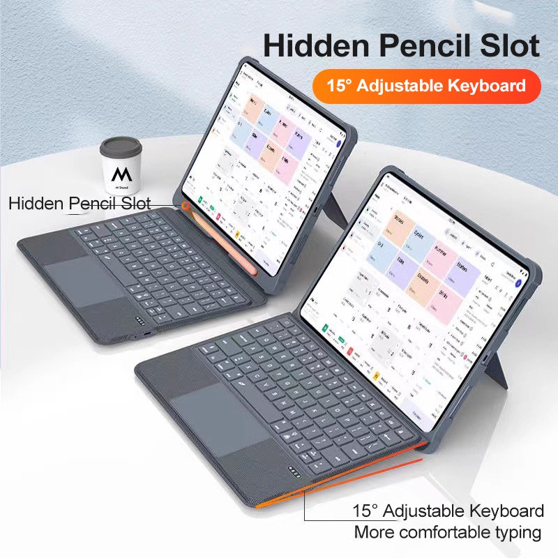 "New Hot Selling Magic Keyboard Travel Backlight Case BT5.3 Wireless BT Smart Trackpad Keyboard Cover for iPad pro12.9 inch "