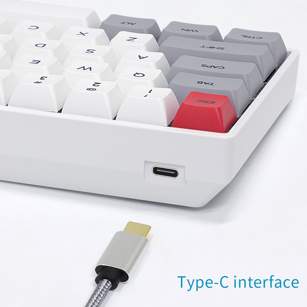Hot Selling 68 Keys Mechanical Keyboard Gateron Optical Red Switch Colorful Rgb Mechanical Gaming Keyboard gk68 sk68