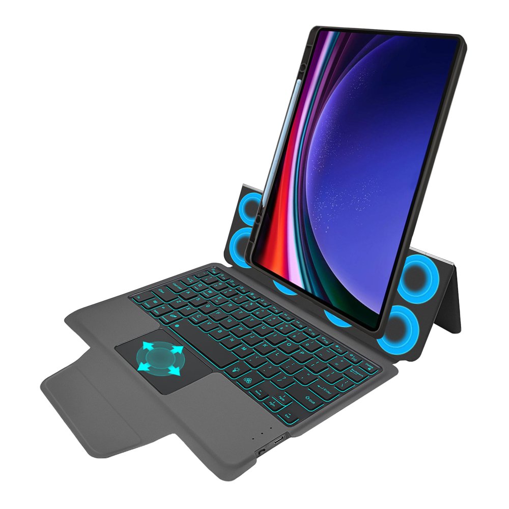 combo magic touchpad wireless keyboard case For Samsung galaxy tab S9 Plus 12.4 with removable back