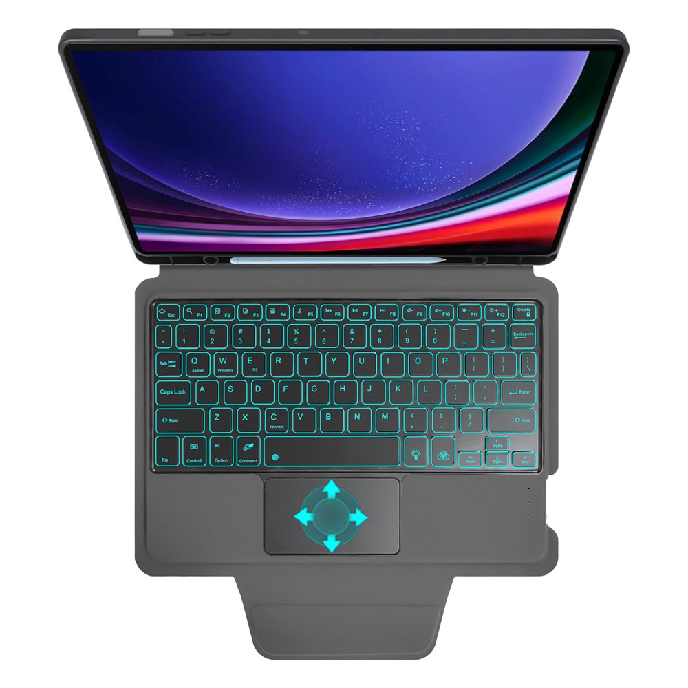 combo magic touchpad wireless keyboard case For Samsung galaxy tab S9 Plus 12.4 with removable back