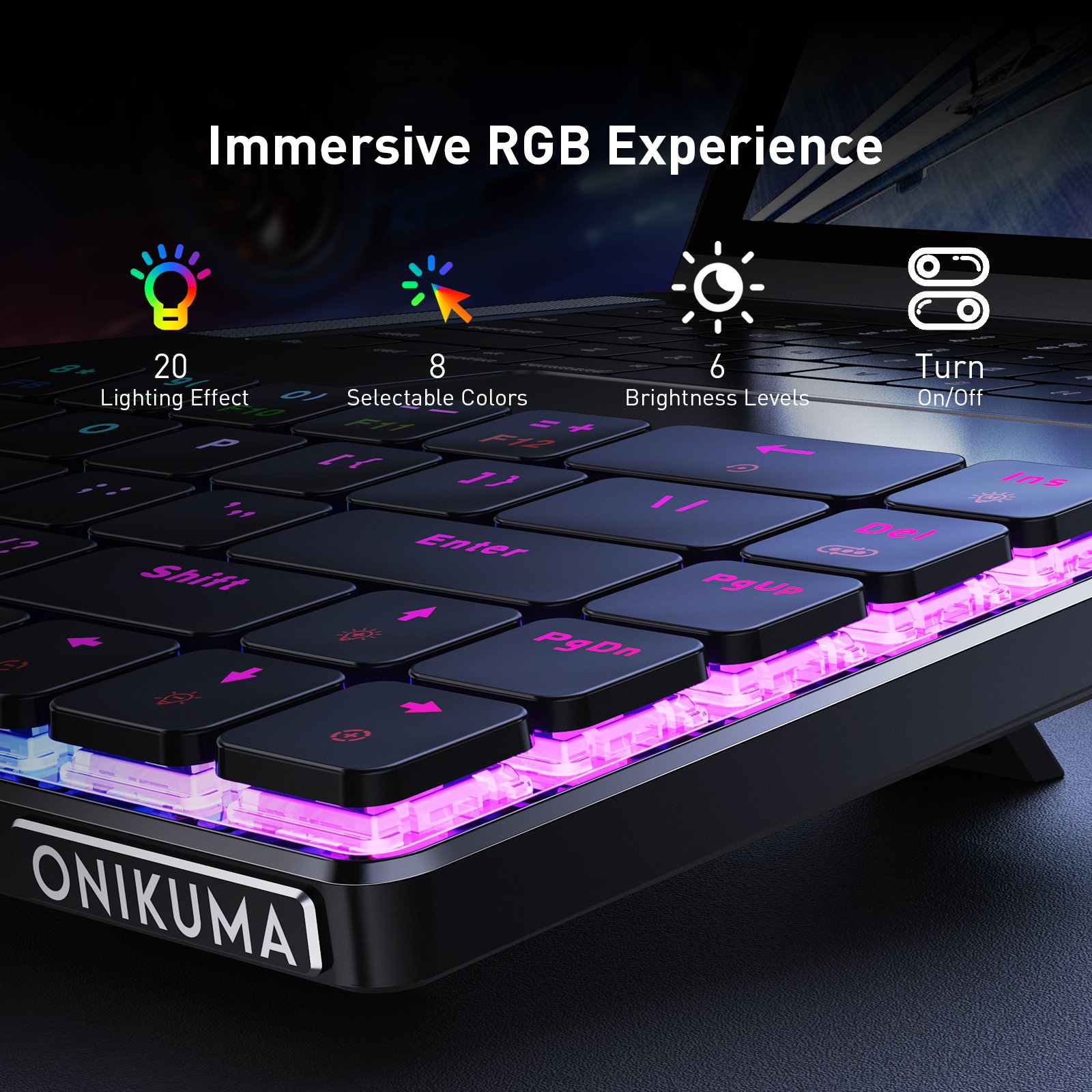 Top End Small Wholesales OEM ODM Quality Guarantee Ergonomic Design Onikuma G29 Wireless Gaming Keyboard