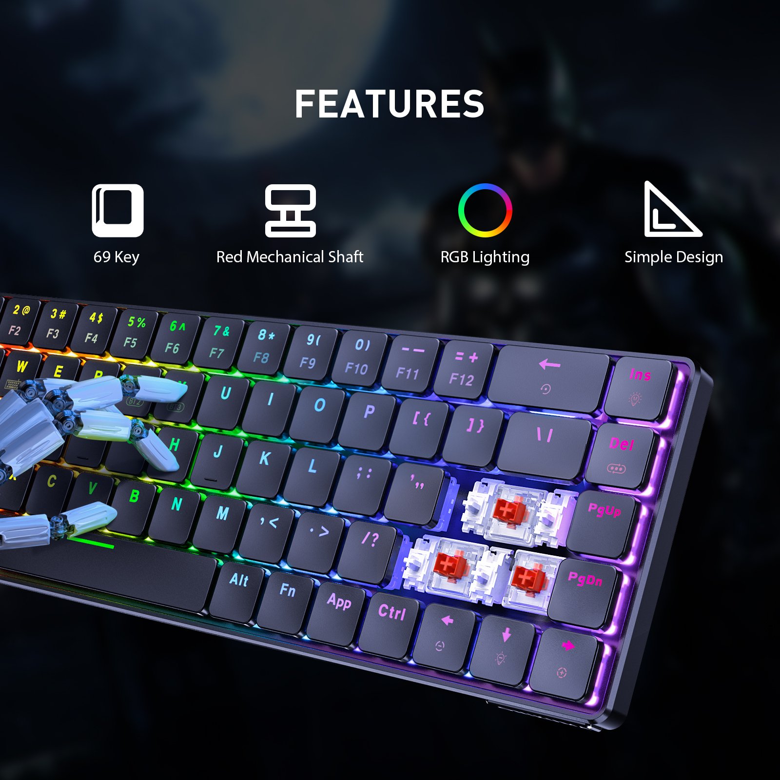 Top End Small Wholesales OEM ODM Quality Guarantee Ergonomic Design Onikuma G29 Wireless Gaming Keyboard