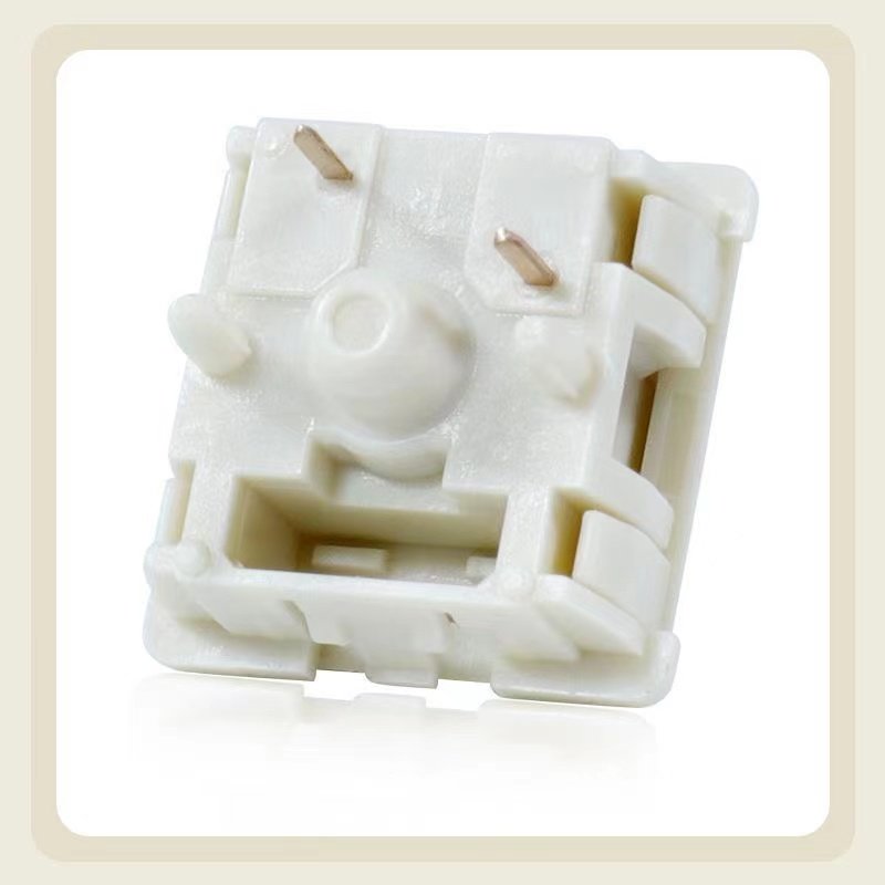 MMD V4 Ice Cream Milk White Switches 5 Pins 45g Super Smooth Complete POM Linear Switches Mechanical Keyboard Switch