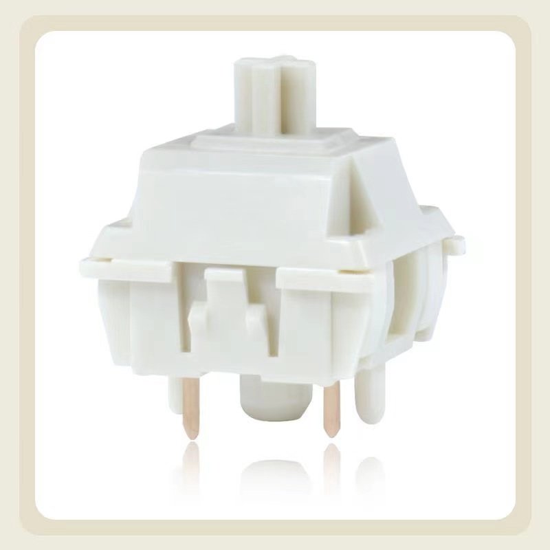 MMD V4 Ice Cream Milk White Switches 5 Pins 45g Super Smooth Complete POM Linear Switches Mechanical Keyboard Switch