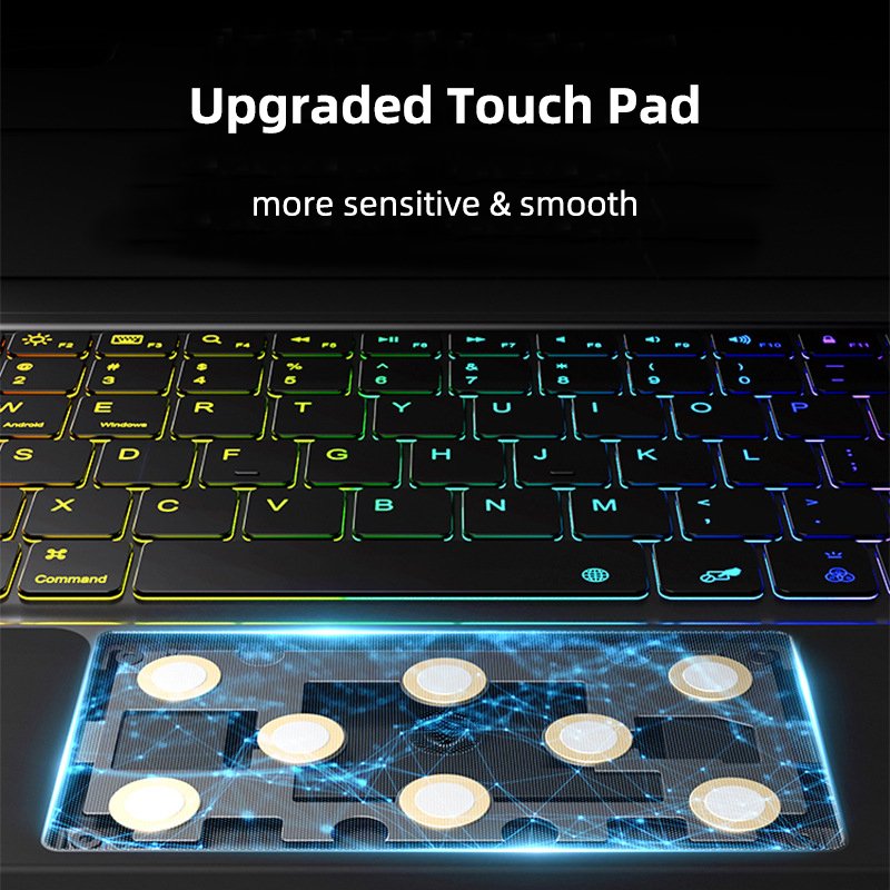 Wireless Smart Folio Keyboard Covers Cases For 2023 XiaoMi Pad 6 Touch Shaft Keyboard Cover with Smart Touchpad