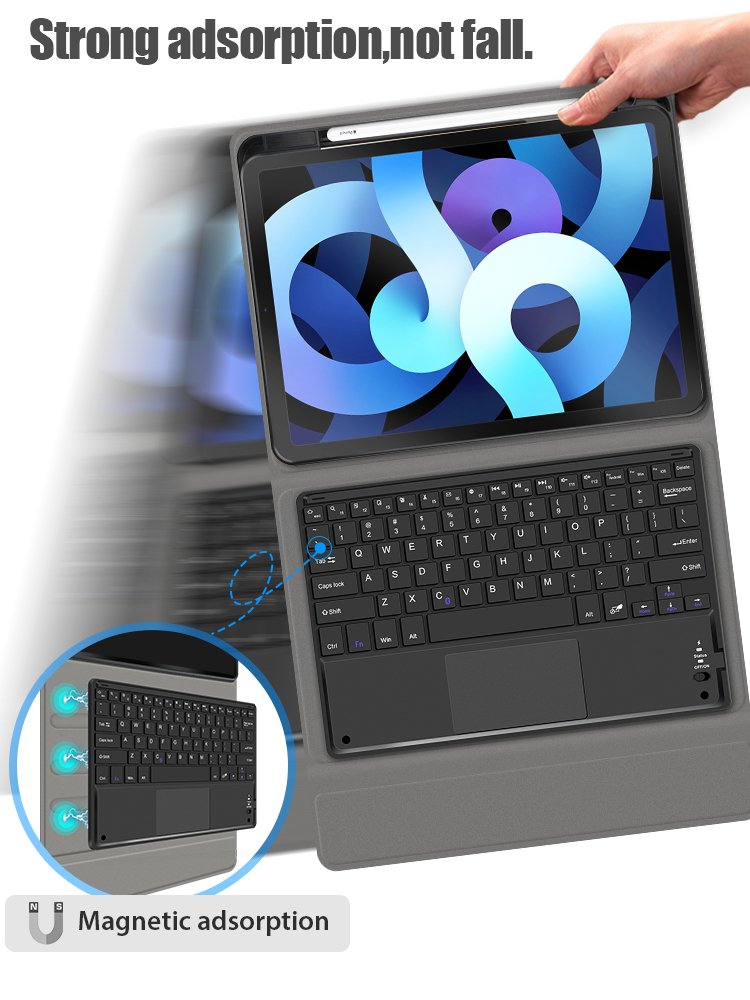 For ipad 10.9 2022 2020 Case with touchpad keyboard cover for ipad air 5/ 4 generation factory wholesale