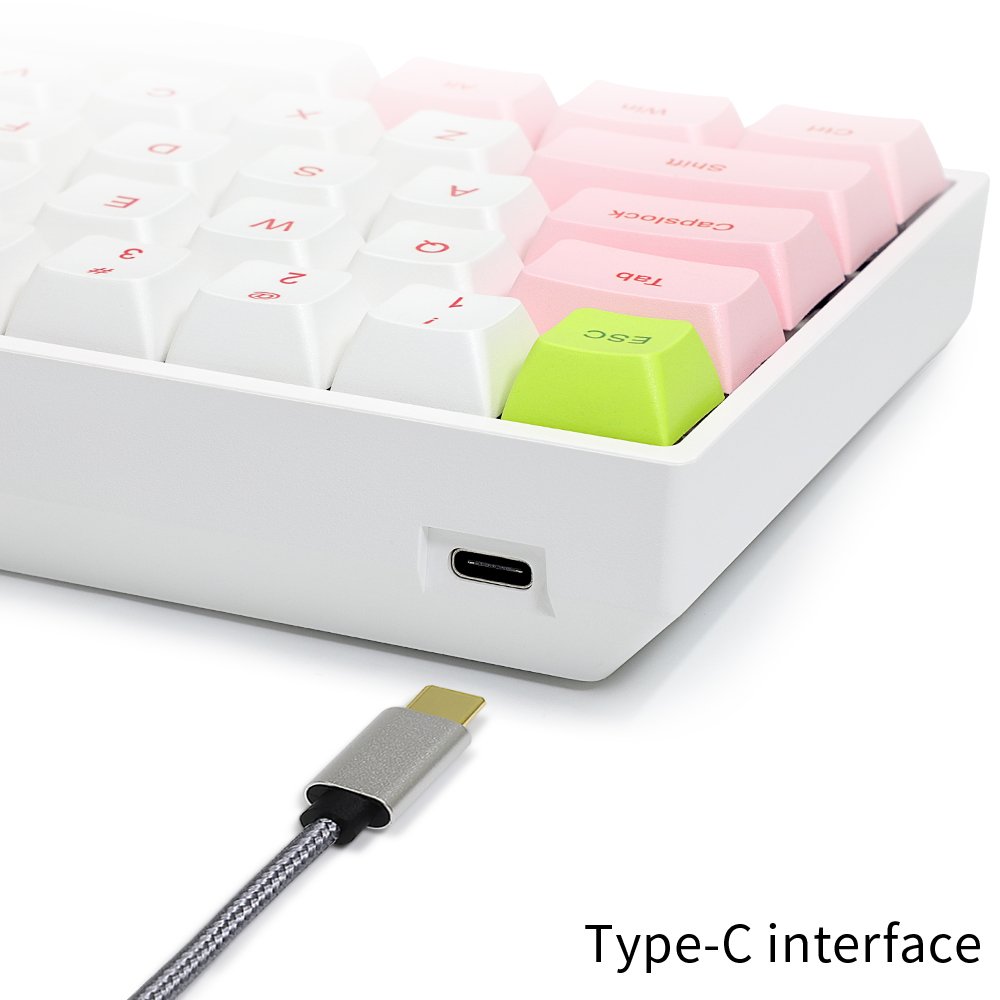 Wholesale Skyloong sk61 gk61 colorful RGB 60% PBT keycaps Gateron switch hotswap gaming mechanical keyboard