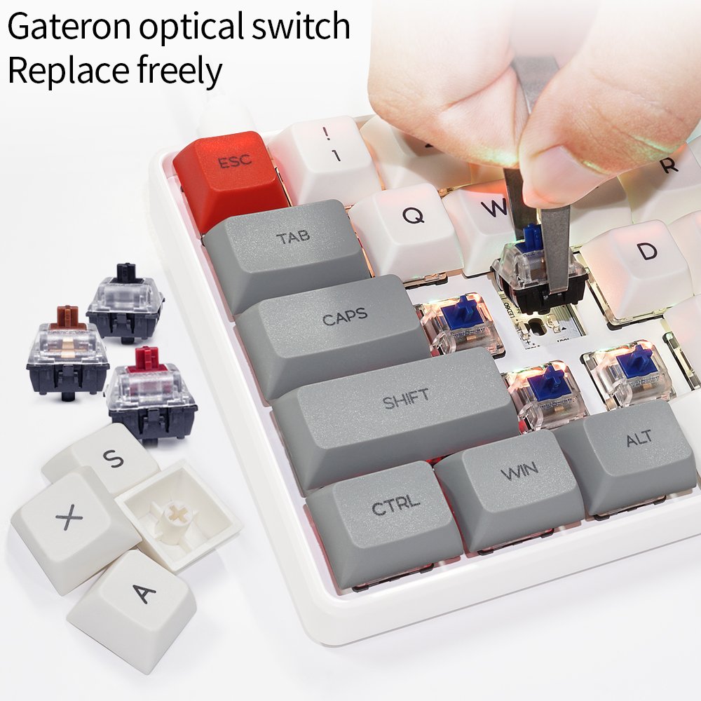 Hot sell SK61 61keys Gateron switch 60% rgb mechanical keyboards
