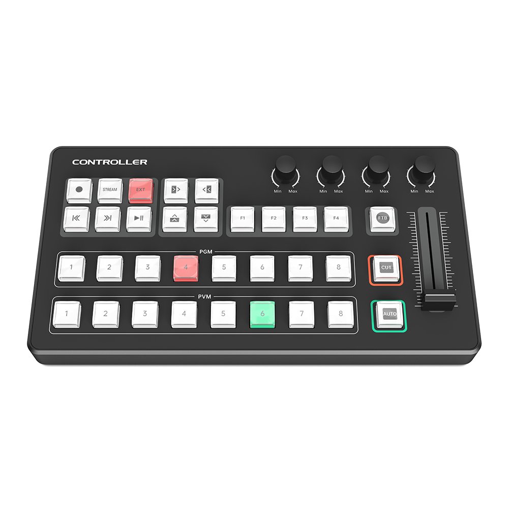 New USB live streaming switcher OBS video recording MIDI control cctv illuminated broadcast switching vMix controller