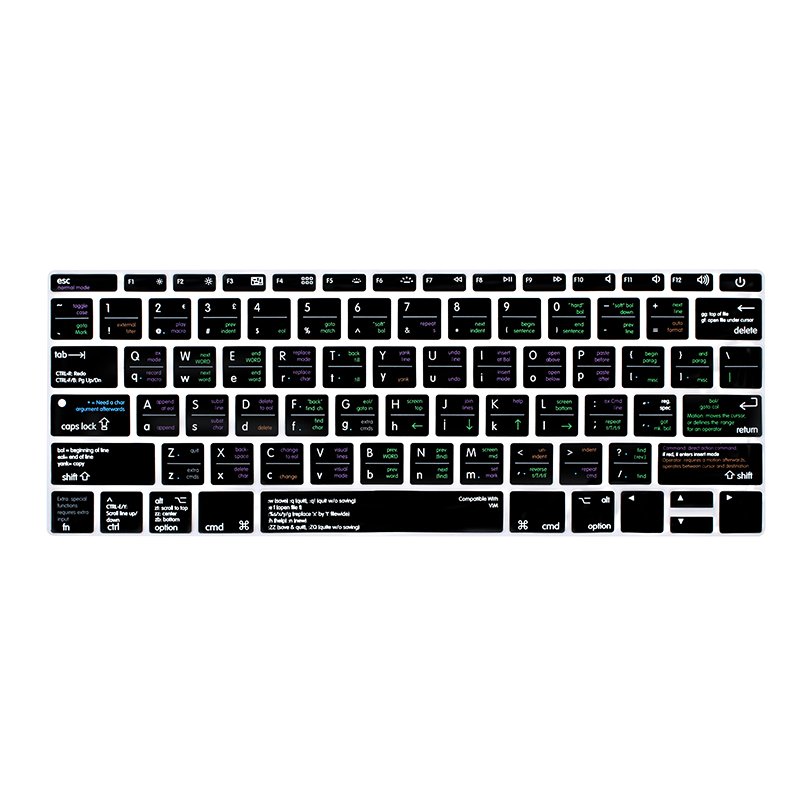 Shortcuts Keyboard Cover Waterproof Function Protector For apple for macbook 12 pro 13 no touch Retina A1534 A1931 Shortcuts