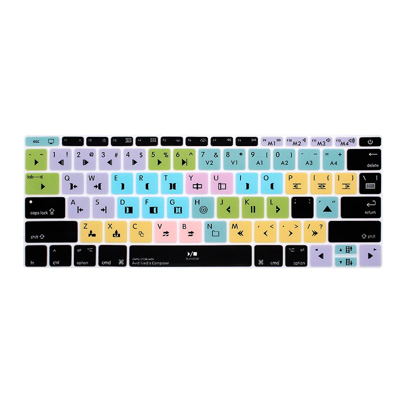 Shortcuts Keyboard Cover Waterproof Function Protector For apple for macbook 12 pro 13 no touch Retina A1534 A1931 Shortcuts