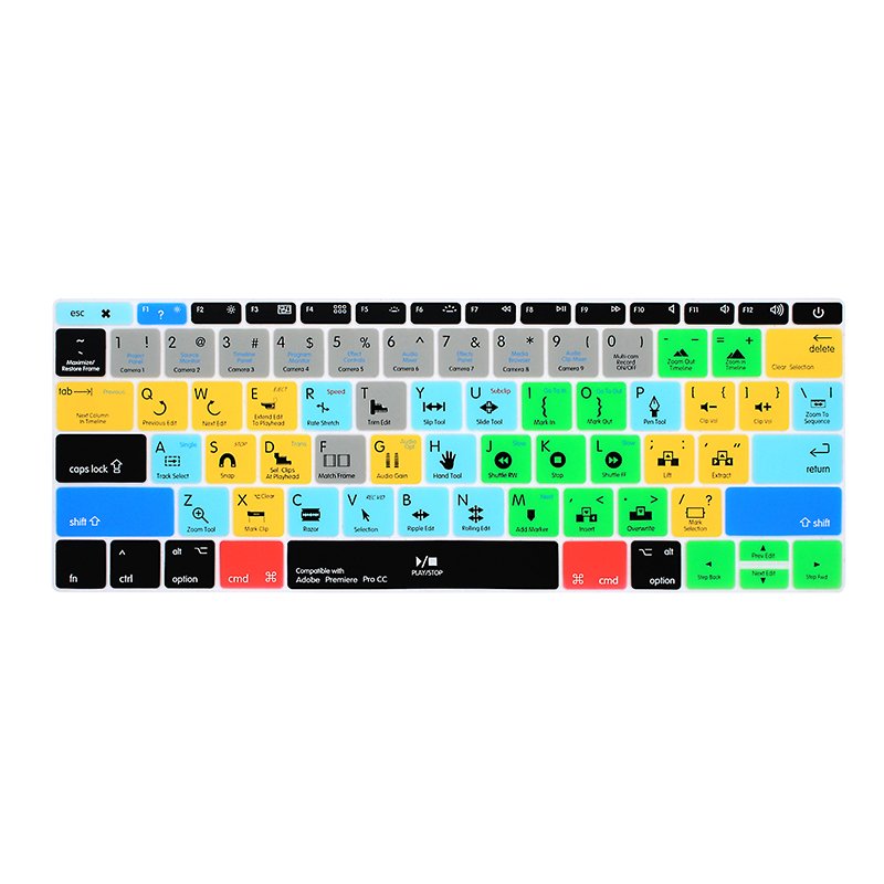Shortcuts Keyboard Cover Waterproof Function Protector For apple for macbook 12 pro 13 no touch Retina A1534 A1931 Shortcuts